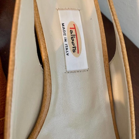 Talbots Leather Upper Square Toe with Buckle Square Heel Slingback Sandals 7 1/2 - Picture 4 of 8